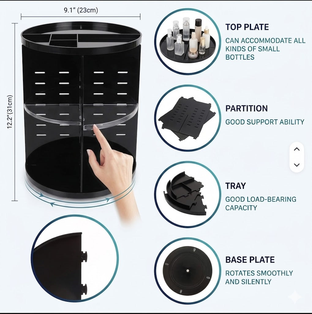 360 Makeup Organizer Box