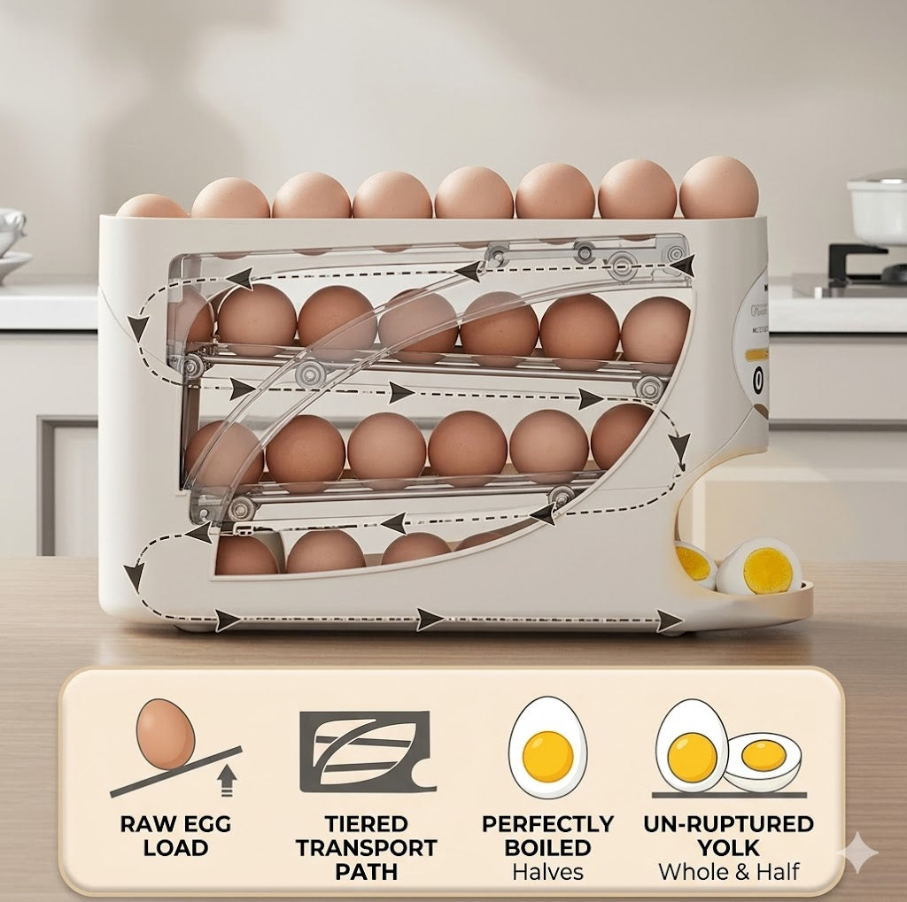 Rolling Egg Dispenser Rack