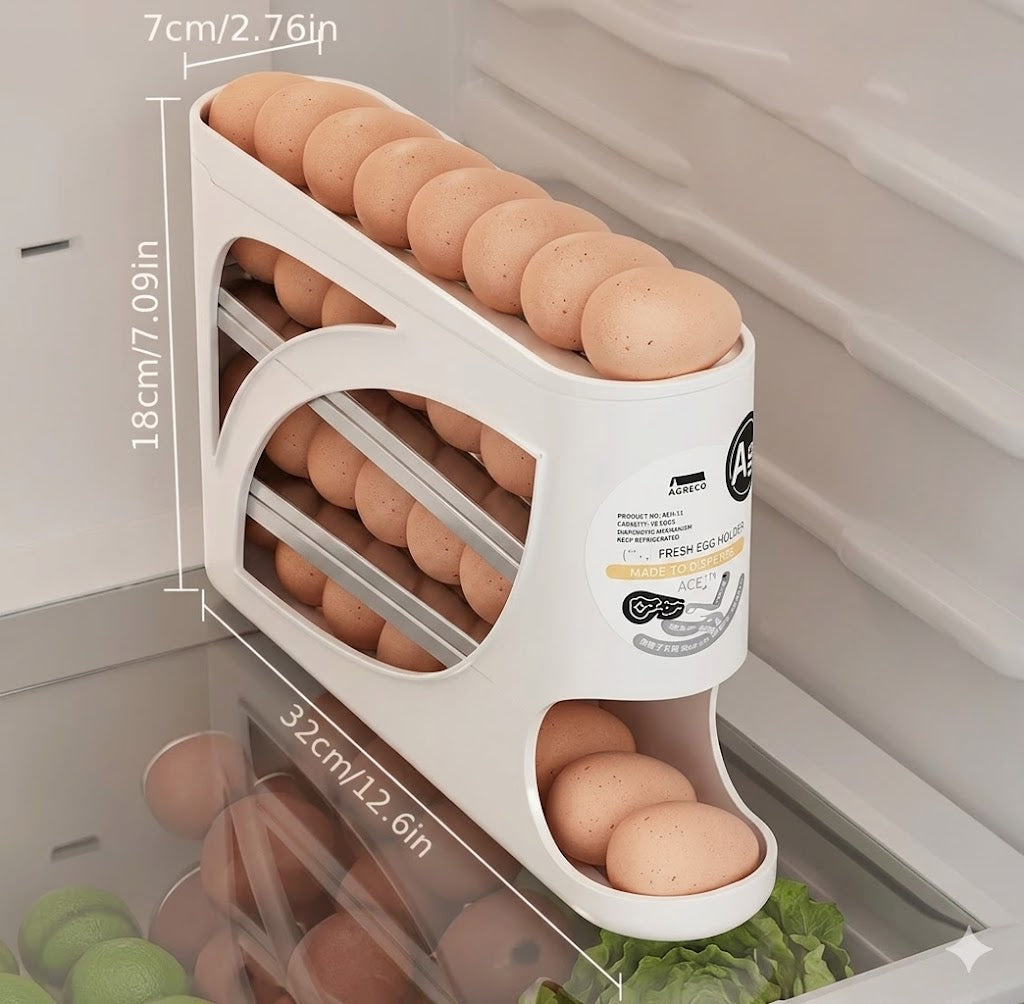 Rolling Egg Dispenser Rack