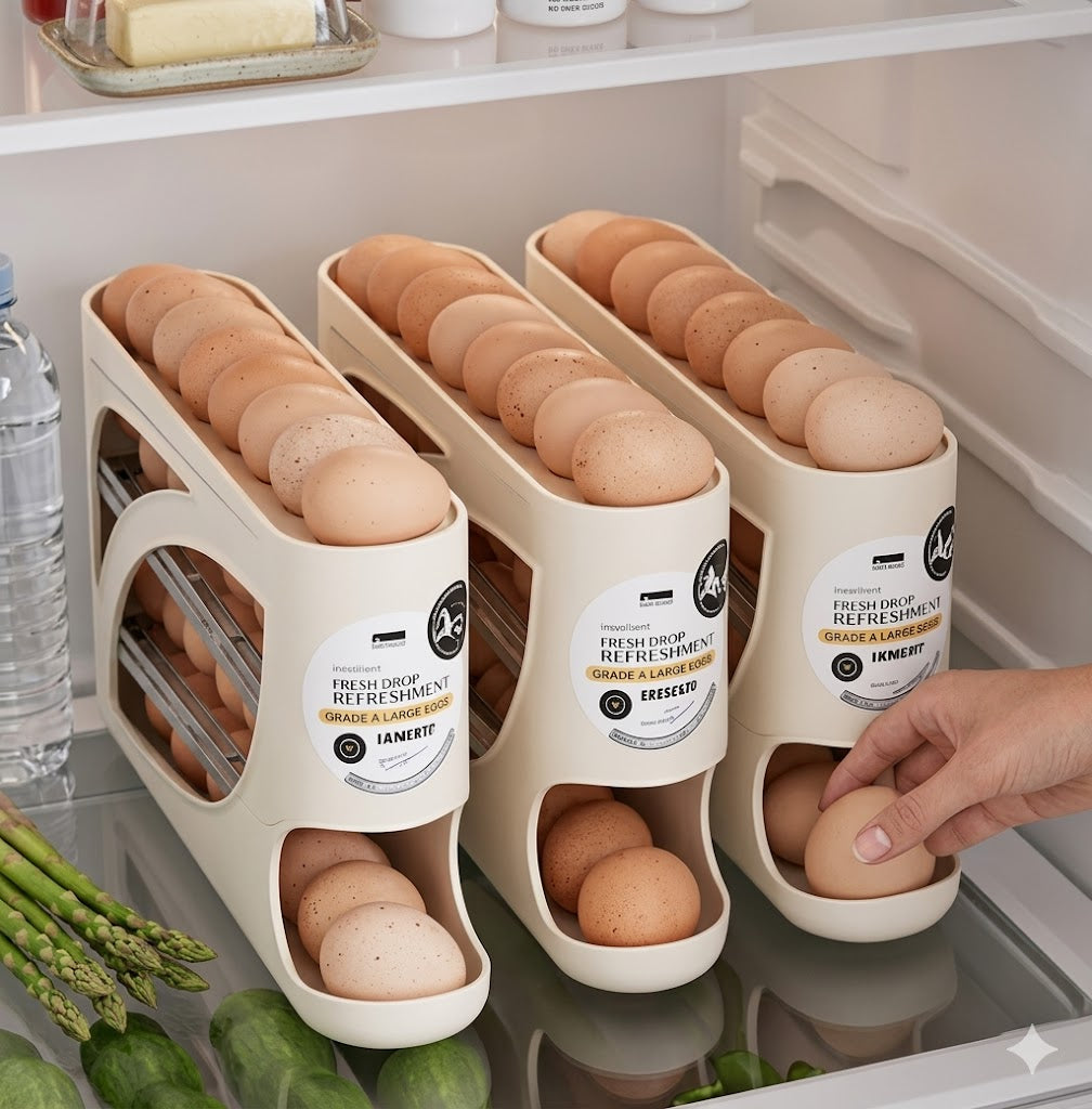 Rolling Egg Dispenser Rack