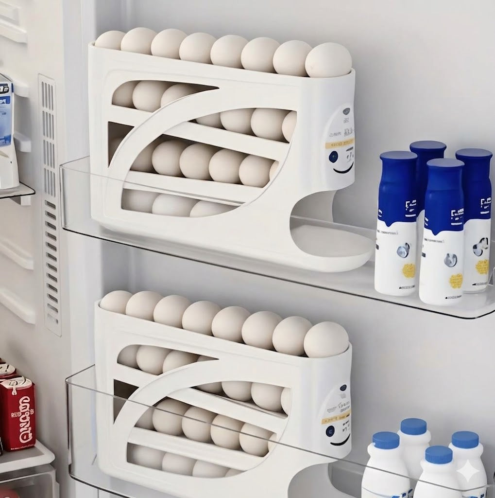 Rolling Egg Dispenser Rack