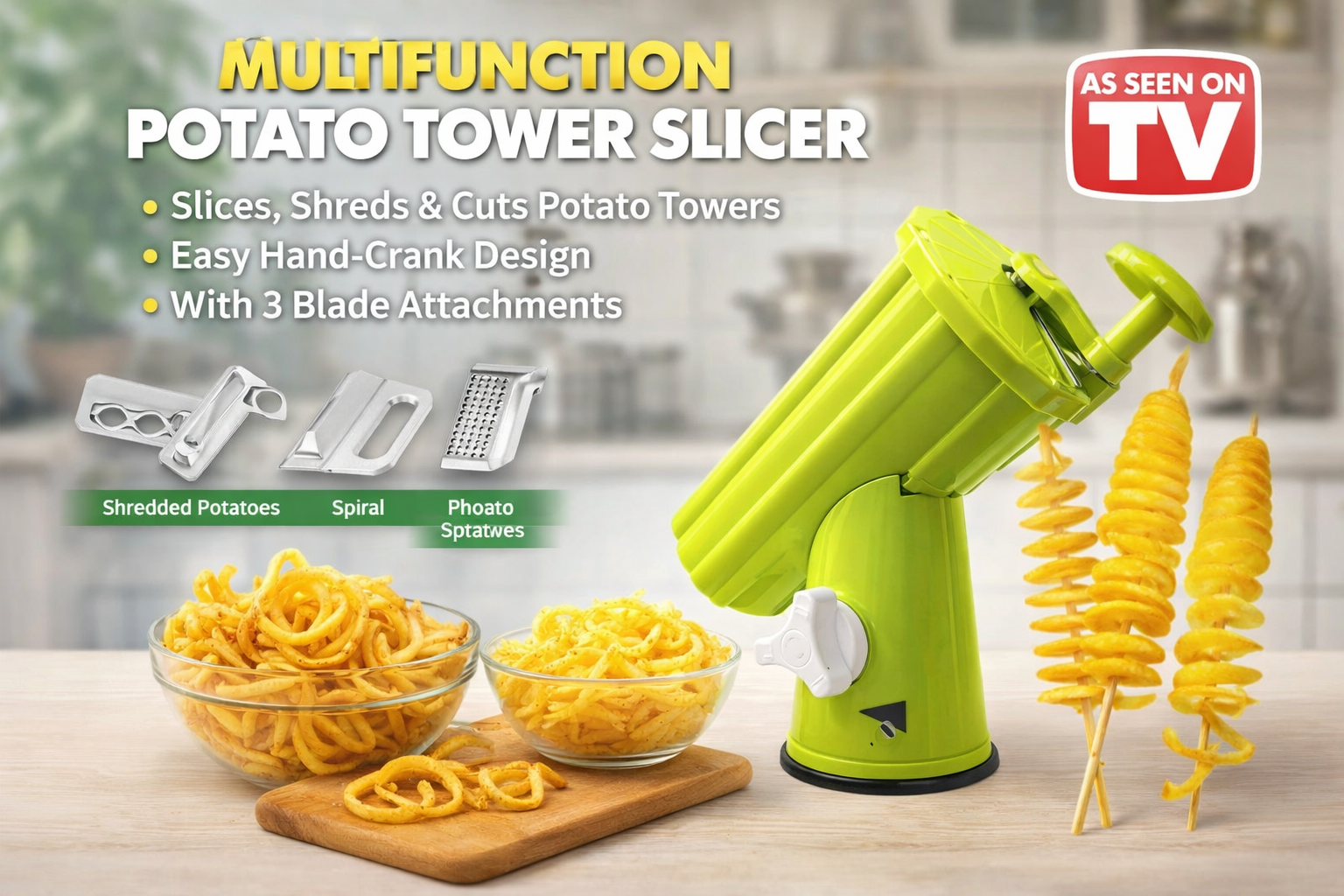 Multifunction Potato Tower Slicer