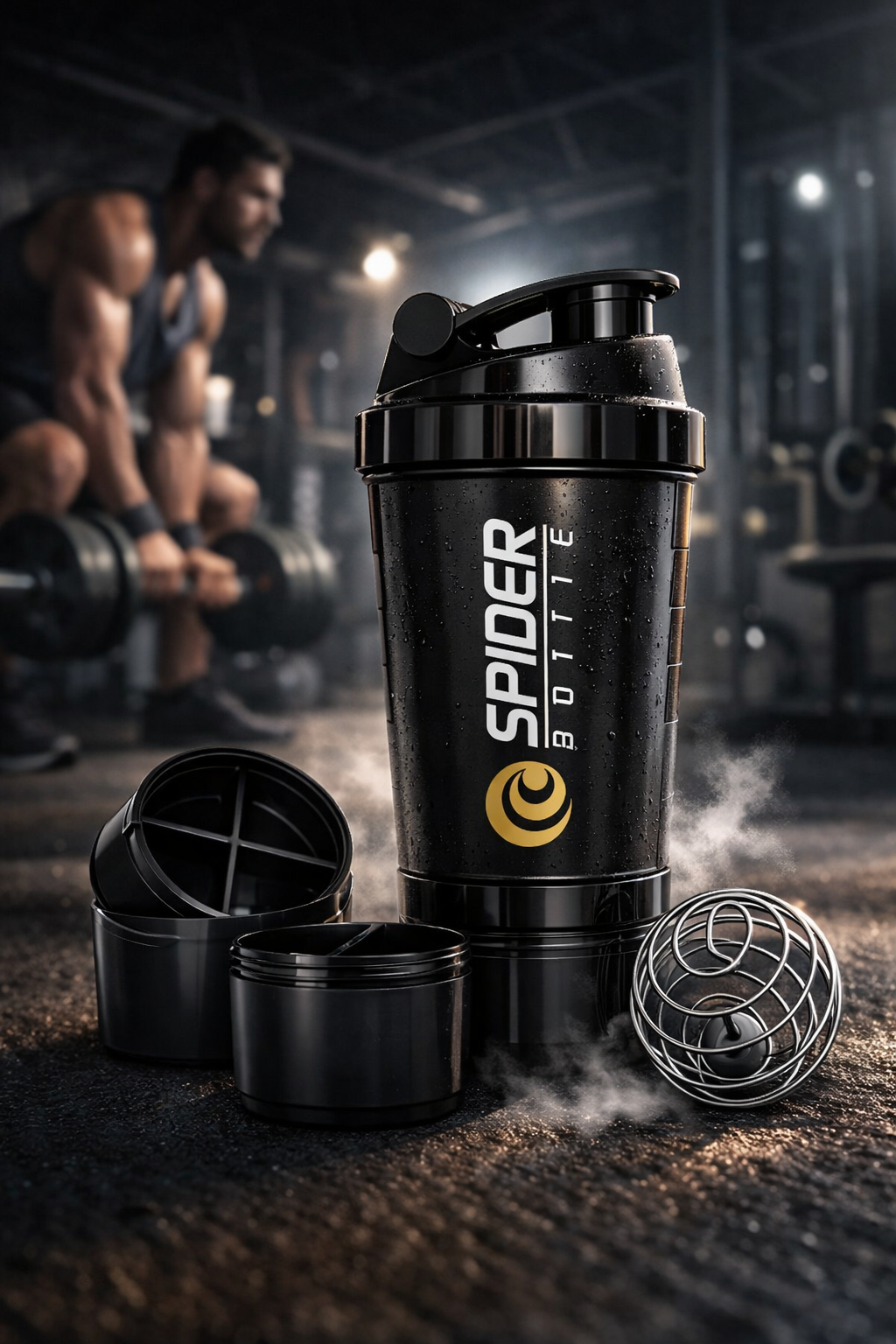 LORDEX Storage Shaker Bottle (Black Edition)