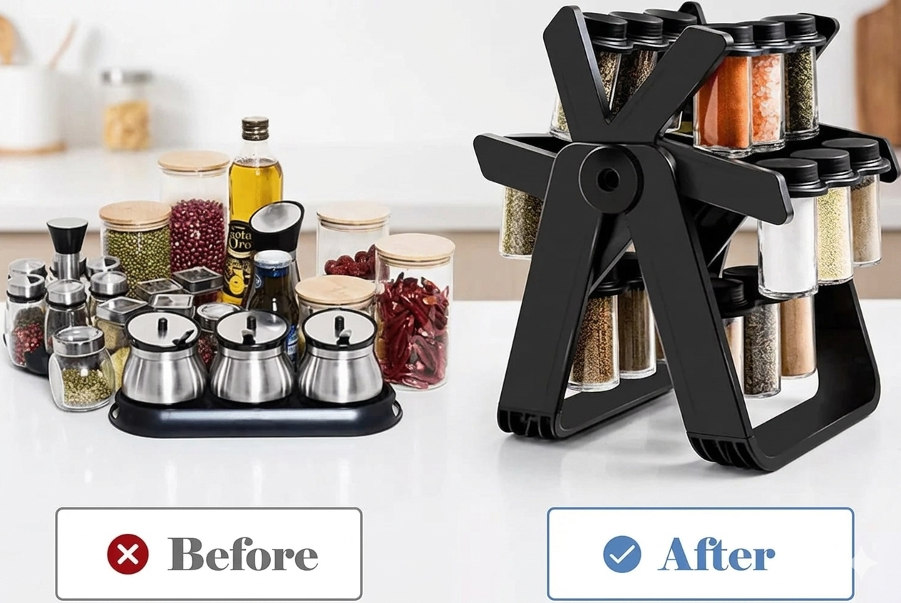 18 Jar Rotating Spice Rack