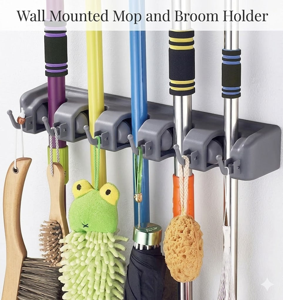 Brooms And Toiletries Organizer