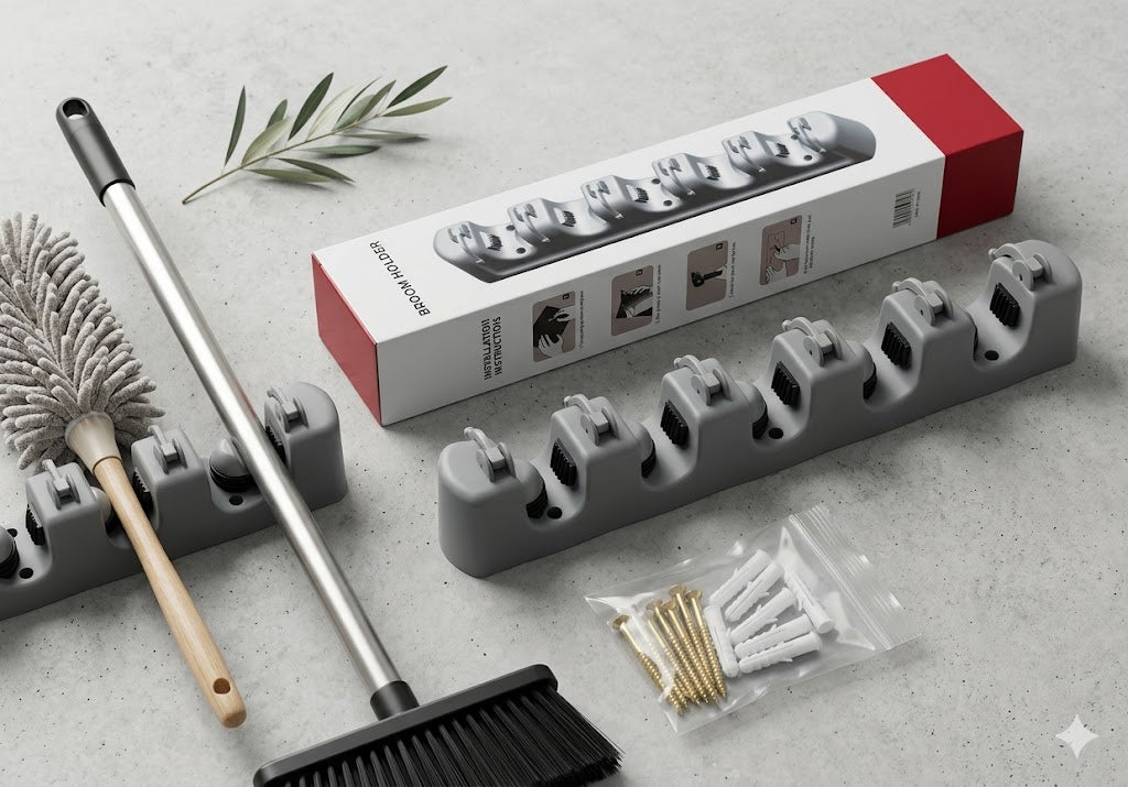 Brooms And Toiletries Organizer