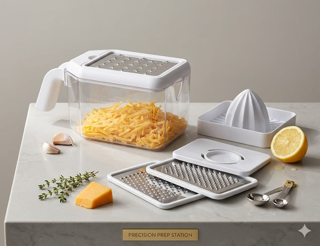 5-in-1 Multi-Grater with Juicer & Egg Separator: Ultimate Kitchen Efficiency