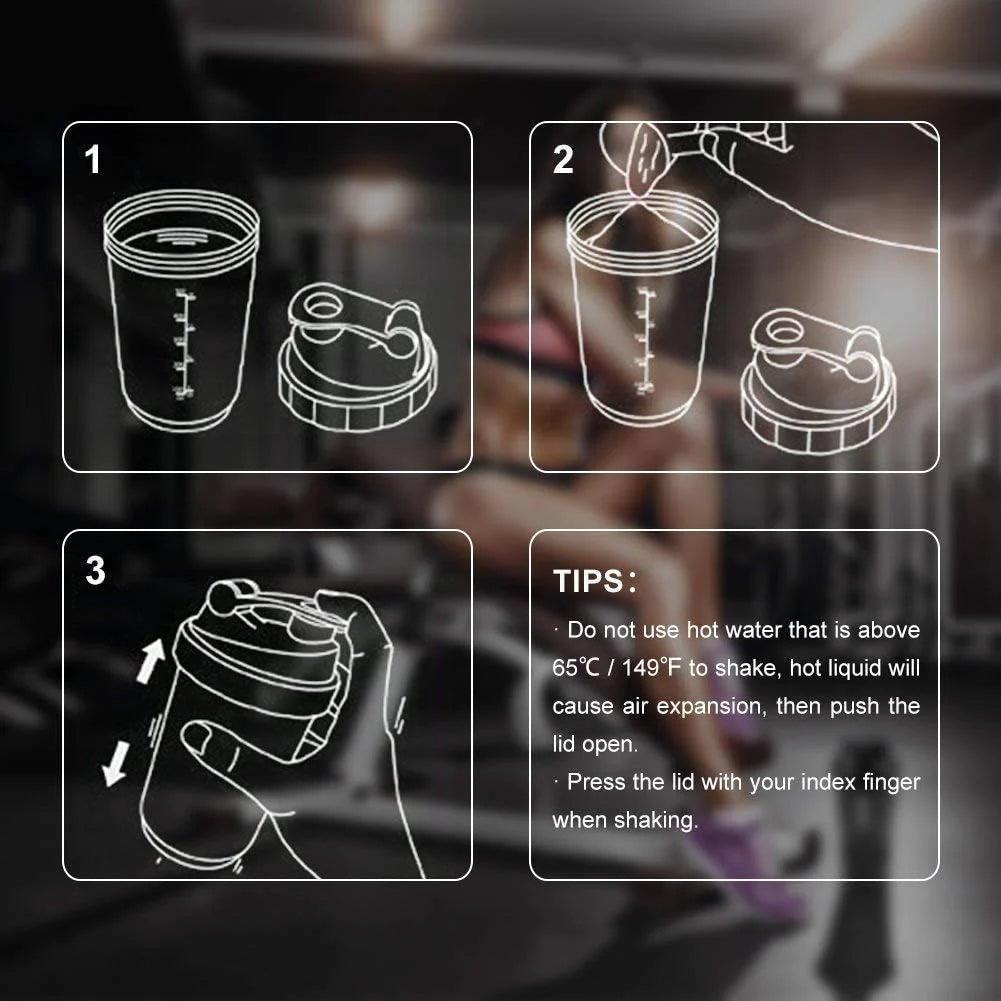 LORDEX Storage Shaker Bottle (Black Edition)